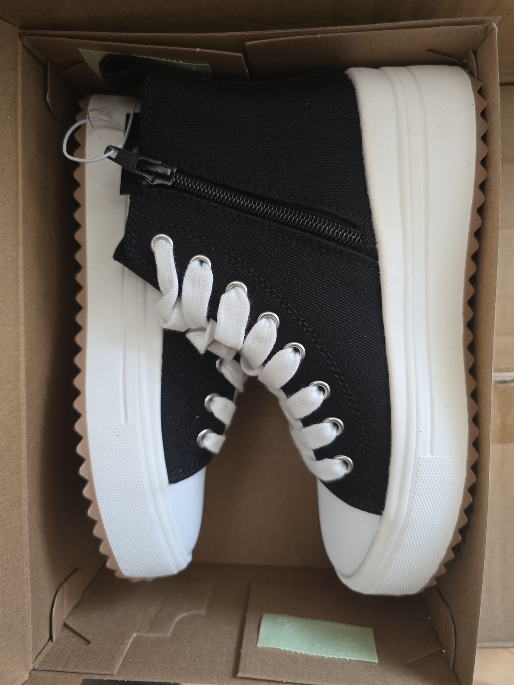 art class Black and White Platform Kids Sneakers